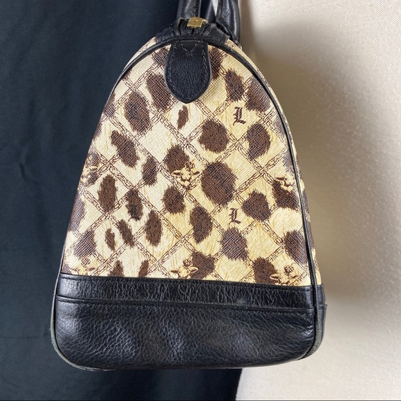 L.A.M.B. Women’s Mandeville leopard printed coated canvas speedy handbag - Picture 8 of 16